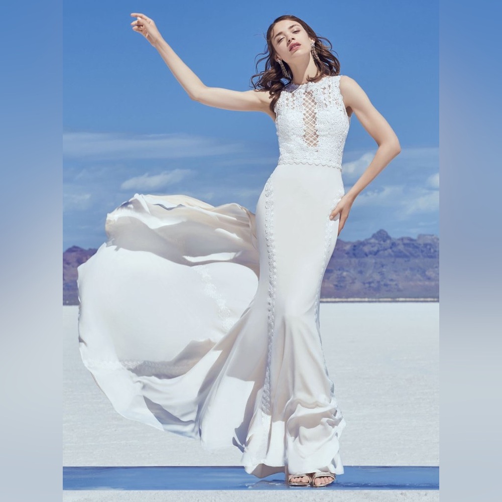 NWOT Sottero and Midgley Barrington Boho Backless lace up Wedding Dress - Size 6